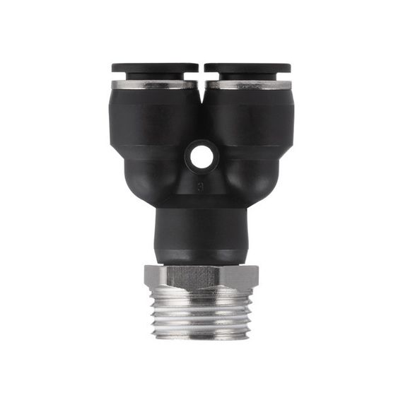 Цангове з'єднання Y-подібне для поліуретанових та ін. шлангів 10*10 мм, 1/2" зовн. різьба INTERTOOL PT-2388 | Зображення 2