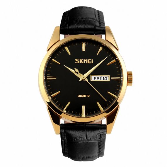 Чоловічий годинник Skmei 9073GDBK-B Gold-Black men