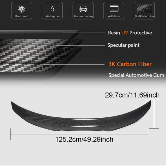 Спойлер V5 (для Q50, Карбон) для Infiniti Q50/Q60 2013-2024 рр | Зображення 5