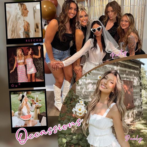 Накладные волосы пряди на клипсах 60 см, 4 шт, длинные волнистые шоколадно-коричневые, тресы для наращивания | Зображення 7