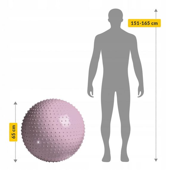 М'яч для фітнесу (фітбол) 4FIZJO 65 см масажний Anti-Burst 4FJ0617 Pink (P-5905973400220) | Зображення 4