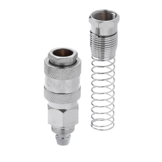 Швидкорознімне з'єднання з пружиною для спіральних і прямих шлангів 8х12 мм INTERTOOL PT-18321 | Зображення 3
