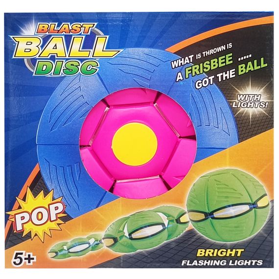 Летающий трансформерный мяч «FLAT BALL» FB-001 Розовый