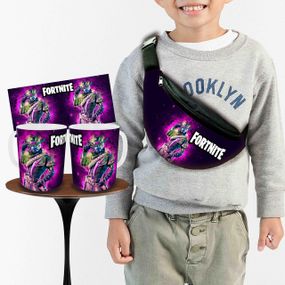 Набір: дитяча сумка-бананка+кружка  Фортнайт "Fortnite" 32х15см, бананка для хлопчика через плече на подарунок (00988)