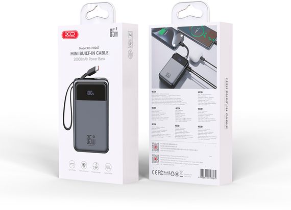 Power Bank 20000 мАг з швидкою зарядкою 65W XO PR267 (47008-XO PR267_1396) | Зображення 7