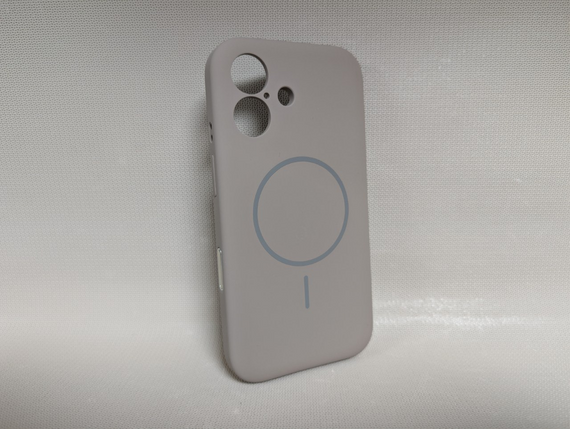 Чохол для iPhone 16 / Айфон 16, Soft Touch, протиударний, MagSafe, преміум силікон, сірий