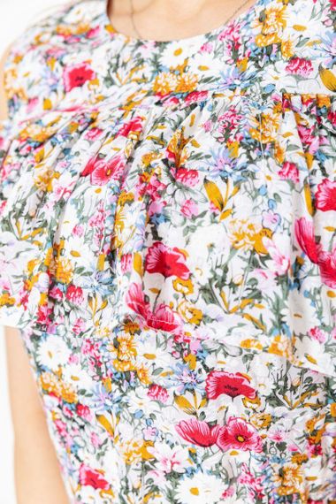 Платье с принтом  цвет молочно-красный 230R24-1 | Зображення 4