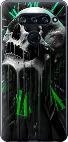 Чехол на LG V40 ThinQ Череп-часы "4100u-1577-17620"