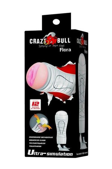 Мастурбатор ротик з вібрацією Crazy Bull-FLORA, BM-00900T48Z-2 Sex Aura | Зображення 7