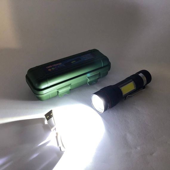 Ручной светильник с мощным лучом Bailong, Ударопрочный водонепроницаемый фонарь, Точечный ручной фонарь HE-64 | Зображення 7