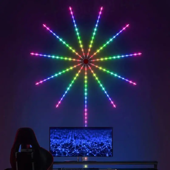 Светодиодная RGB лента Фейерверк с пультом и Bluetooth от USB, 5V 213 LED | Зображення 2