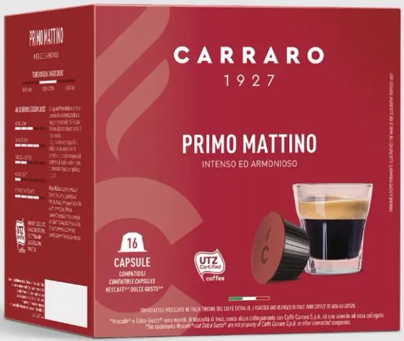 Кофе в капсулах Carraro Dolce Gusto Primo Mattino 16 шт Дольче Густо Италия
