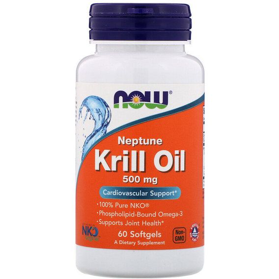 Олія криля NOW Foods Neptune Krill Oil 500 mg 60 Softgels NOW-01625