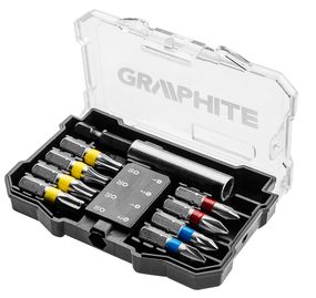 Набор бит GRAPHITE, 10 шт, с держателем (56H614)