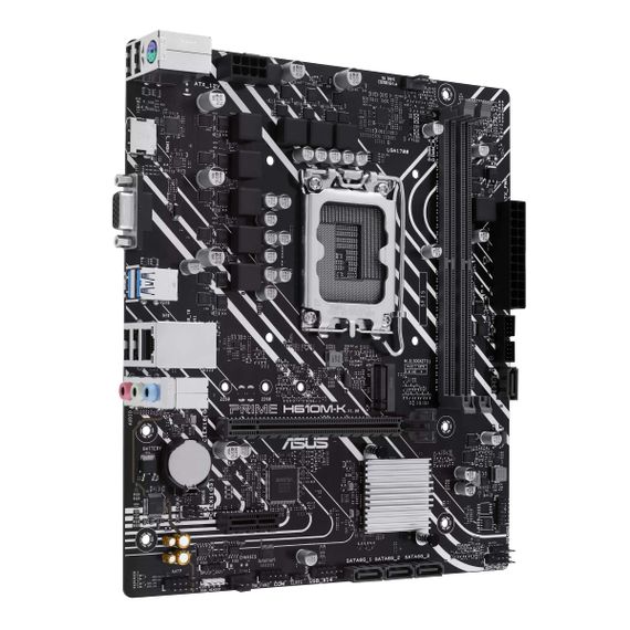 Материнcкая плата ASUS PRIME H610M-K s1700 H610 2xDDR5 M.2 HDMI D-Sub mATX 90MB1GA0-M0EAY0 | Зображення 3