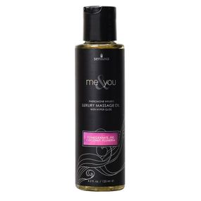 Масажна олія Sensuva Me&You Pomegranate, Fig, Coconut & Plumeria (125 мл) з феромонами Sex Aura