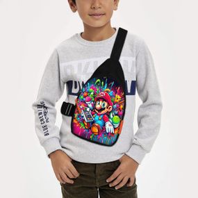 Сумка через плече дитяча Супер Маріо 29х17 см сумка слінг для хлопчика (02194)