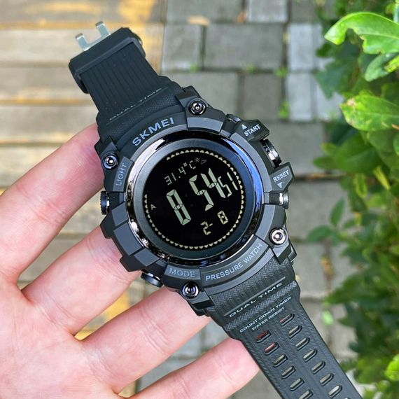 Чоловічий годинник Skmei 1358 Black Smart Watch Compass | Зображення 2