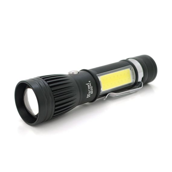 Фонарик ручной Watton WT-028, Cree T6 + 16SMD, 3 реж., ZOOM, 6800mAh АКБ