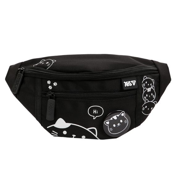 Сумка-бананка YES SP-36 Black Cat 550553 6х12х26 см | Зображення 1