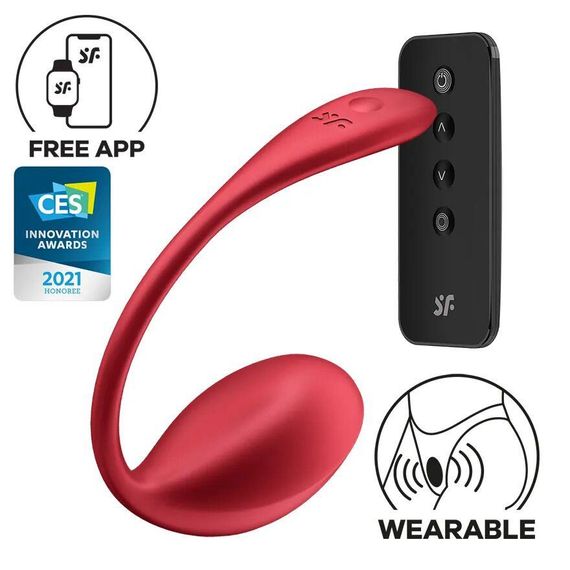 Смарт-віброяйце Satisfyer Shiny Petal Connect App, керування зі смартфона, пульт ДК sexstyle