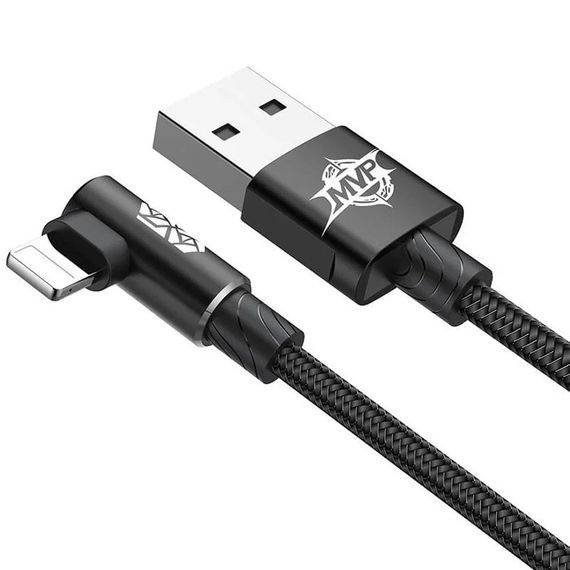 Дата кабель Baseus MVP Elbow L-образное подключение USB to Lightning 1.5A (2m) (CALMVP-A) | Зображення 3