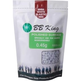 Страйкбольные шарики BB King Biogradable 6 мм 0,45 г 1000 шт/уп