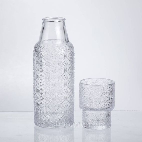 Глечик 700 мл зі склянкою 1 (шт) для напоїв Прозорий HP-19-L2 | Зображення 1