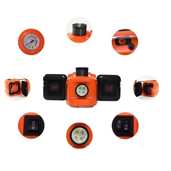 Набір  електродомкрат+компресор+ліхтар до 5 тонн потужність 180w ZSY03-X 12V | Зображення 1