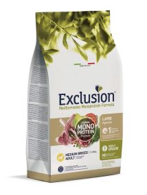Повнораціонний сухий корм Exclusion Adult Lamb Medium Breed ягнятм для дорослих собак середніх порід 3 кг