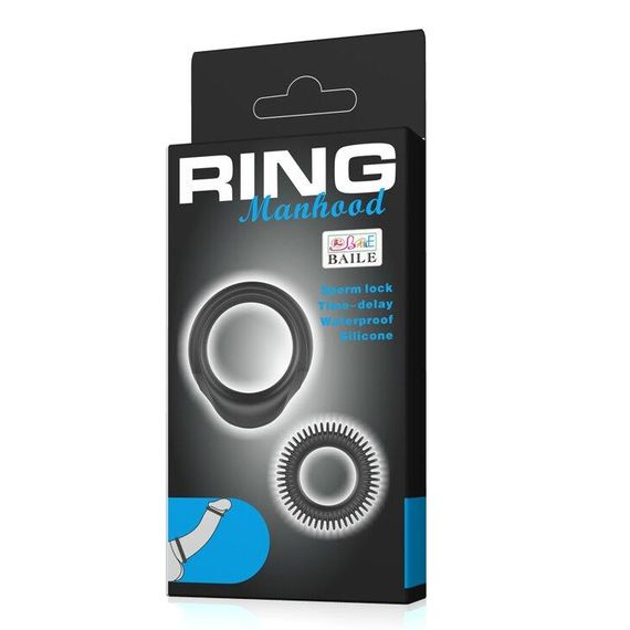 Набір ерекційних кілець "RING Manhood" BI-210153 Sex Aura | Зображення 6
