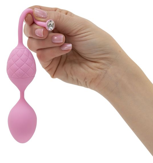 Розкішні вагінальні кульки PILLOW TALK - Frisky Pink з кристалом, діаметр 3,2 см, вага 49-75гр | Зображення 1
