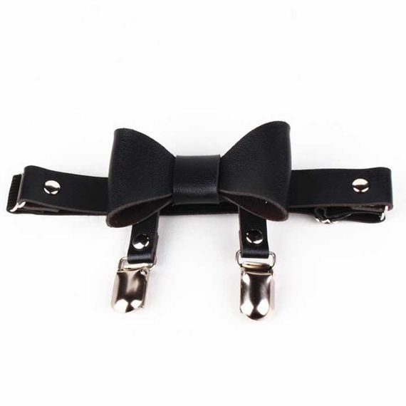 Гартер на 2 ноги с подвязками для чулок и бантиком 2 шт Черный | Зображення 7