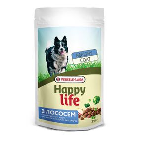 Сухий корм для собак з лососем Happy Life Adult with Salmon 350 гр