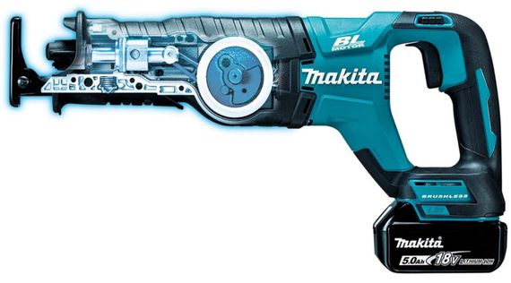 Пила шабельна акумуляторна Makita DJR187Z (32 мм, 2300/3000 об/хв, 670 Вт, BL, LXT, без акумуляторів та зарядного пристрою) | Зображення 6