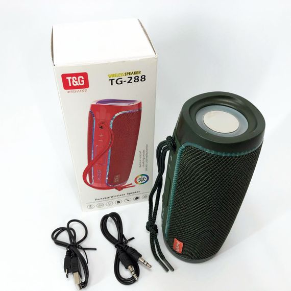 Портативна Bluetooth колонка з підсвічуванням LED TG288. KT-522 Колір: зелений | Зображення 1