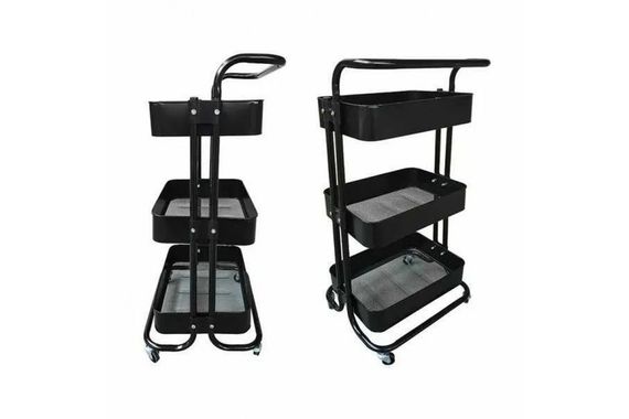 Полиця-етажерка ZM-1670 3 яруси з мобільною конструкцією для зберігання книг, іграшок та кухонного приладдя (47341-ZM-1670_886) | Зображення 2