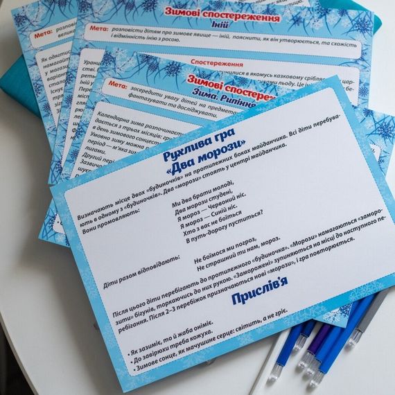 Дидактичний матеріал "Зимові спостереження" 13107147, 16 карток | Зображення 8