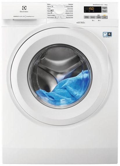Пральна машина Electrolux фронтальна, 8кг, 1200, A+++, 58см, дисплей, інвертор, білий (EW6FN528WU)