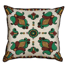 Подушка с мешковины Косівський мотив 45x45 см (45PHB_TR006)