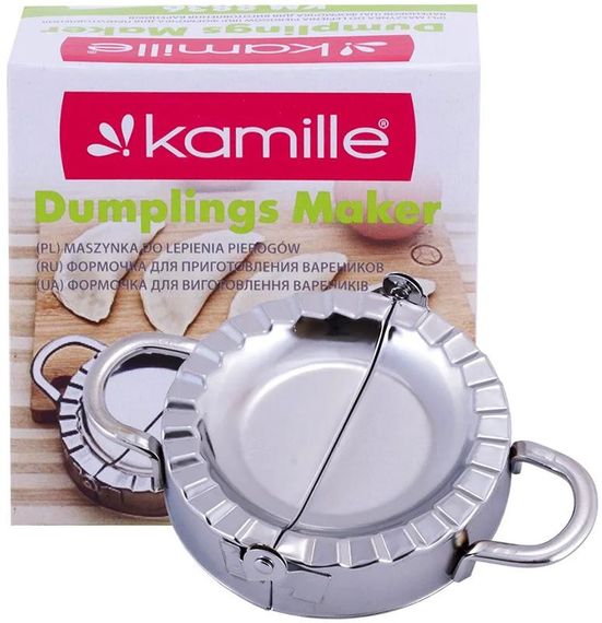 Форма для ліплення вареників Kamille 13х8.5х3см з нержавіючої сталі | Зображення 1