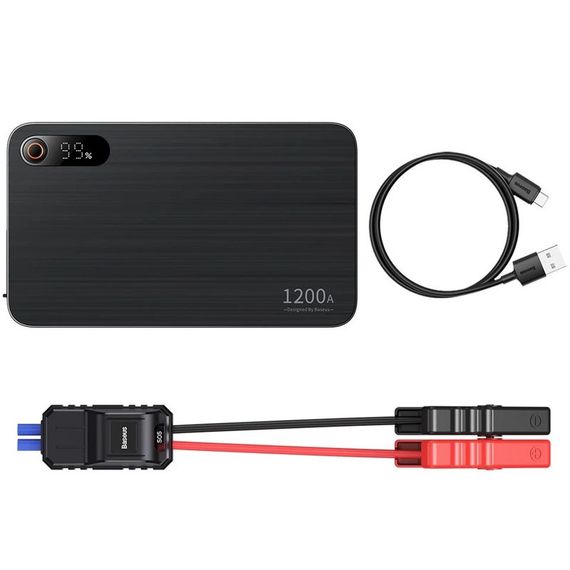 Пусковий пристрій (бустер) для автомобіля Baseus Super Energy Pro+ 12000mAh (C00245700111) Black | Зображення 2