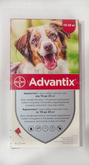 Средство от блох и клещей Advantix для собак от 10 до 25 кг 2