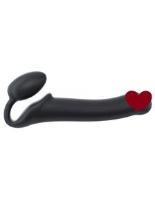 Безремневой страпон Strap-On-Me Black L, полностью регулируемый, диаметр 3,7см Sex Aura