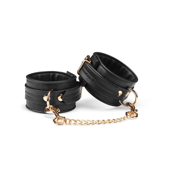 Поножі Liebe Seele Black Organosilicon Anklecuffs, екошкіра