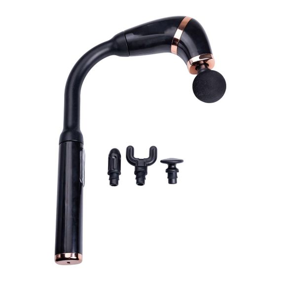 Перкуссионный ручной массажер аккумуляторный 17 Вт зарядка от USB до 3200 об/мин Черный HP-11-11B