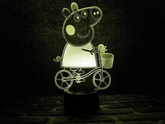 Змінна пластина для 3D ламп "Свинка Пэппа" 3DTOYSLAMP