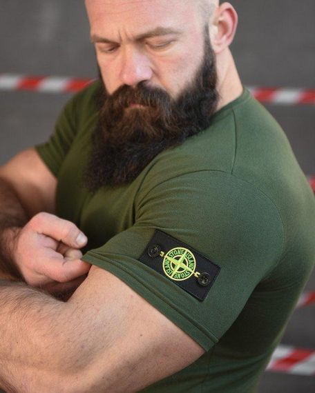 Тактична ХЛОПКОВА футболка NECRONIMICON stone олива НП5217 | Зображення 3