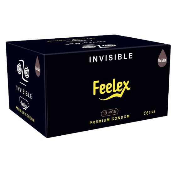 Презервативи ультратонкі Feelex Invisible 0.01 мм презервативи з латексу тонкі контрацептиви набір 10 шт | Зображення 2