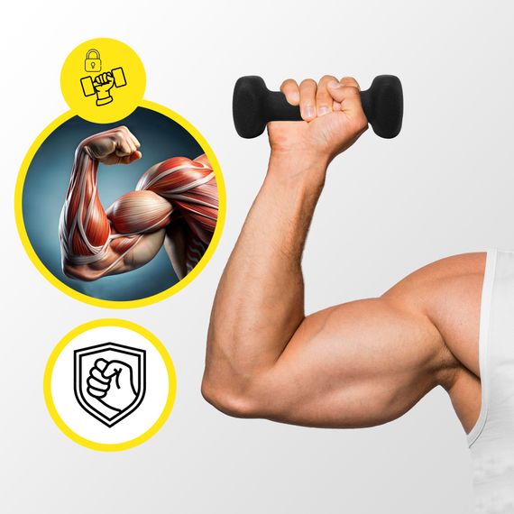 Гантелі вінілові Cornix Square 2 x 1 кг XR-0406 Black | Зображення 6